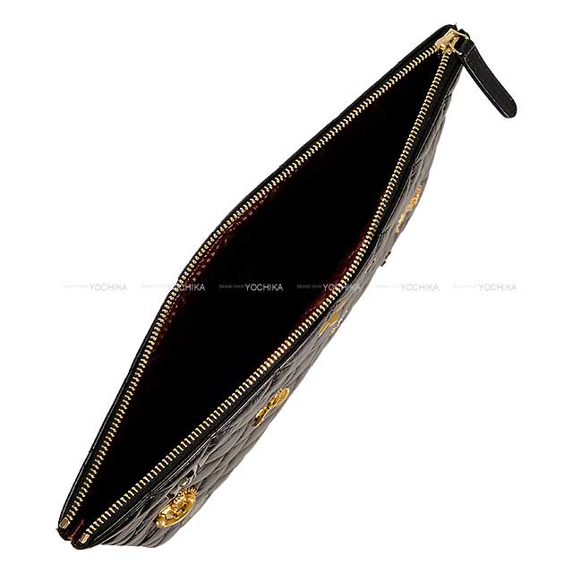 2017AW Pre CHANEL Clutch bag Pouch lucky Charm 2.55 Matelasse ZIP Noir (Black)/Bordeaux Aged calfskin Antique Silver HW A81036[EXCELLENT][]