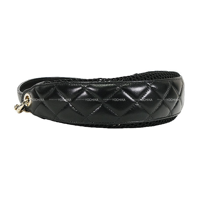 2025SS CHANEL Clutch bag Chain Coco mark Noir (Black) Mesh/Shiny Calf Champagne Gold HW AP4573[BRAND NEW][]
