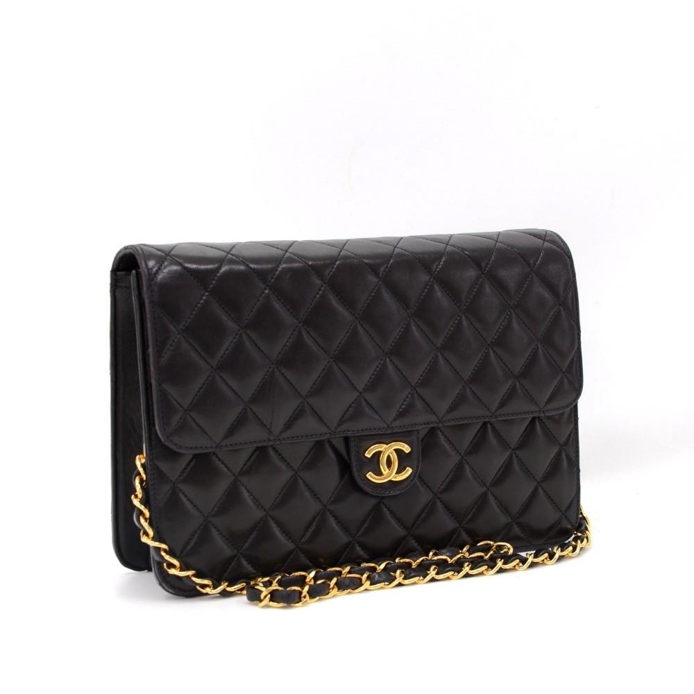 Quilted Lambskin Leather Shoulder Bag