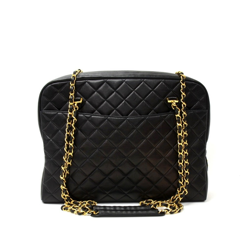 Quilted Lambskin Leather Shoulder Bag