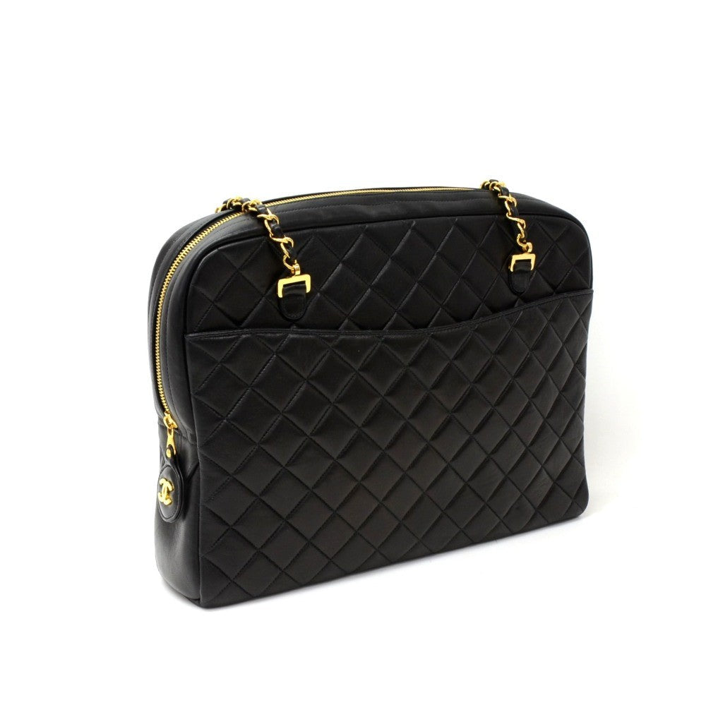 Quilted Lambskin Leather Shoulder Bag