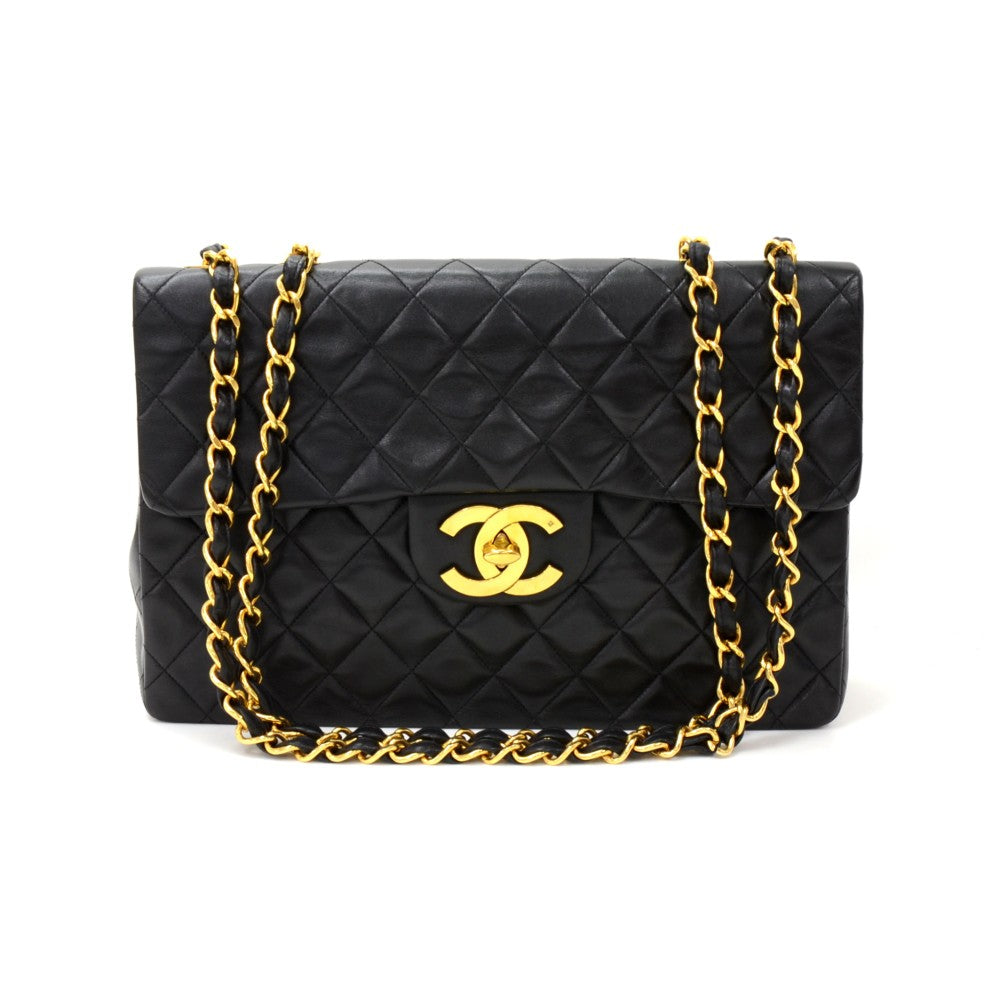 Maxi Quilted Lambskin Leather Shoulder Bag