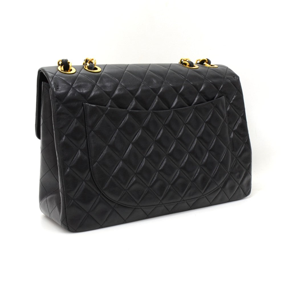 Maxi Quilted Lambskin Leather Shoulder Bag