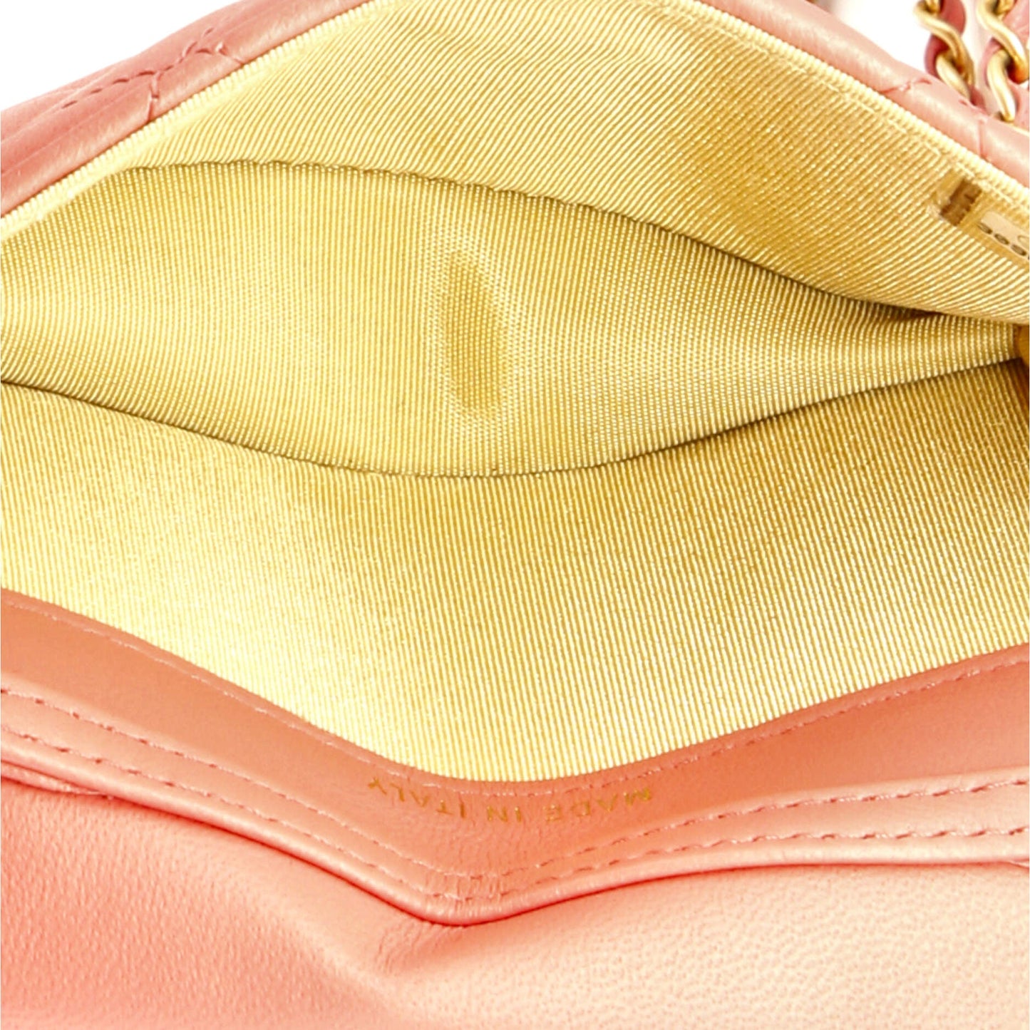 Pearl Crush Flap Clutch with Chain Quilted Lambskin Mini