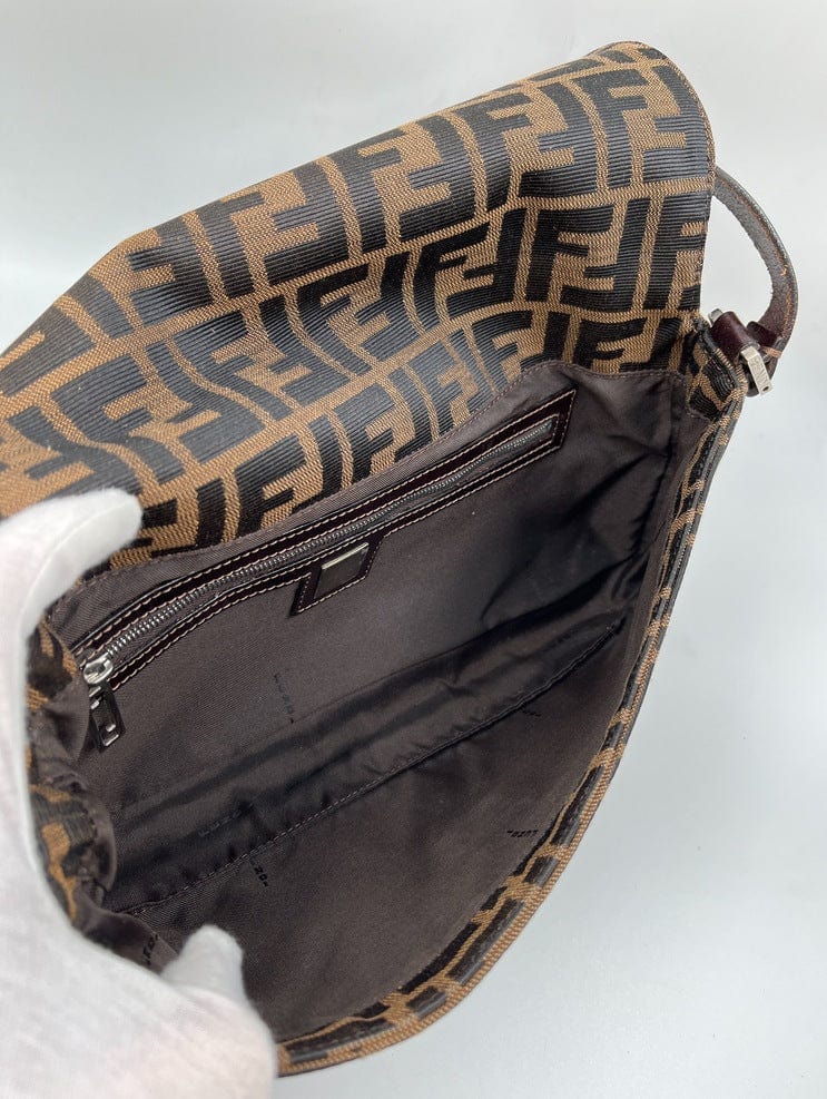 Vintage Fendi Shoulder Bag in Zucca Monogram Canvas