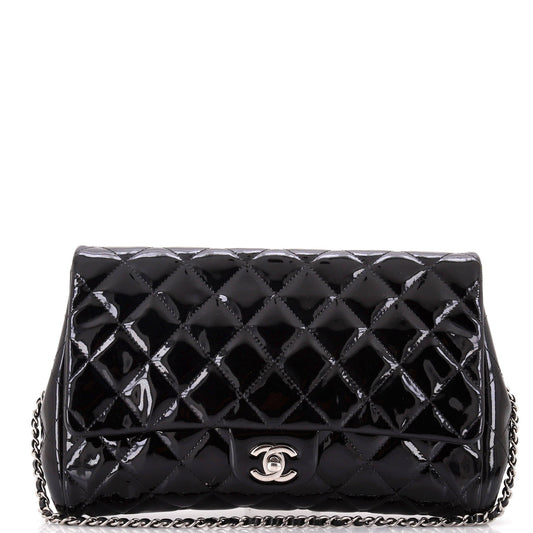 Clutch with Chain Quilted Patent