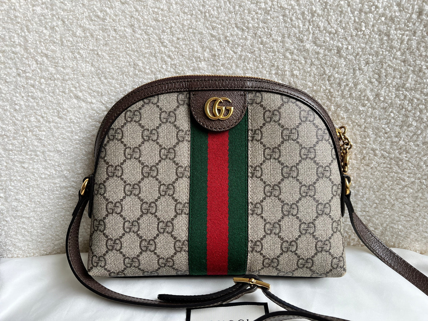 Gucci Ophidia GG Supreme Rounded Top Shoulder Bag