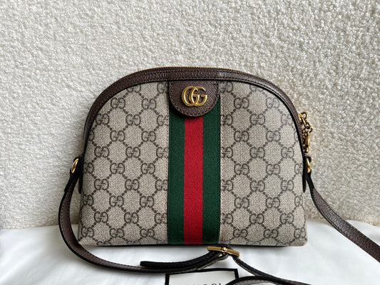 Gucci Ophidia GG Supreme Rounded Top Shoulder Bag