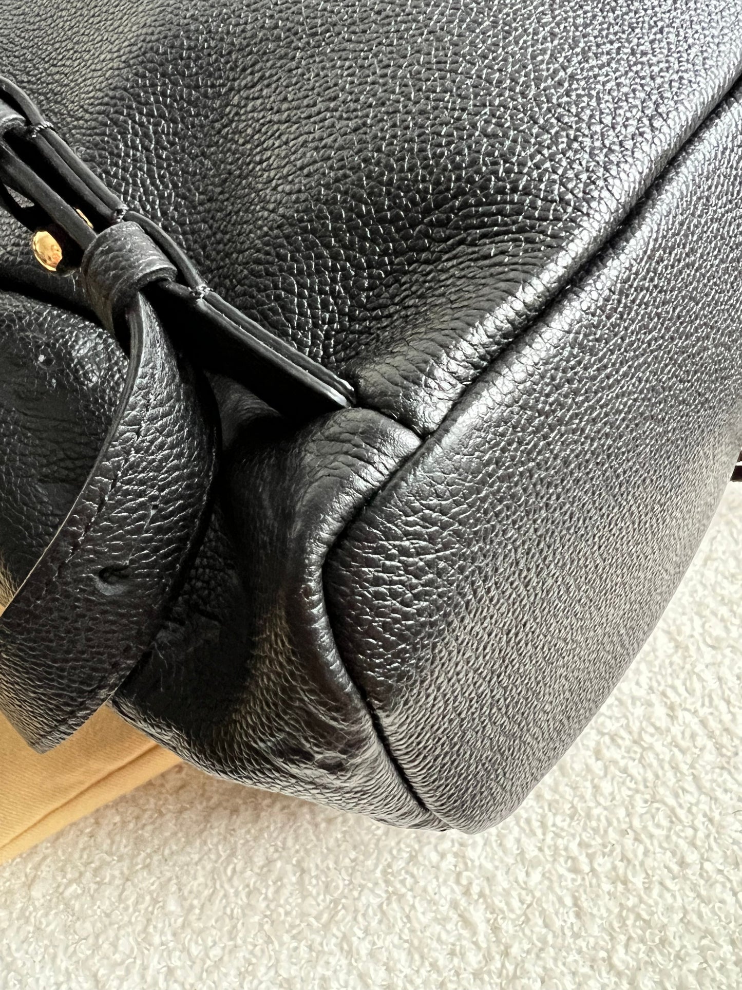 Louis Vuitton Sarbonne Backpack Black Empreinte