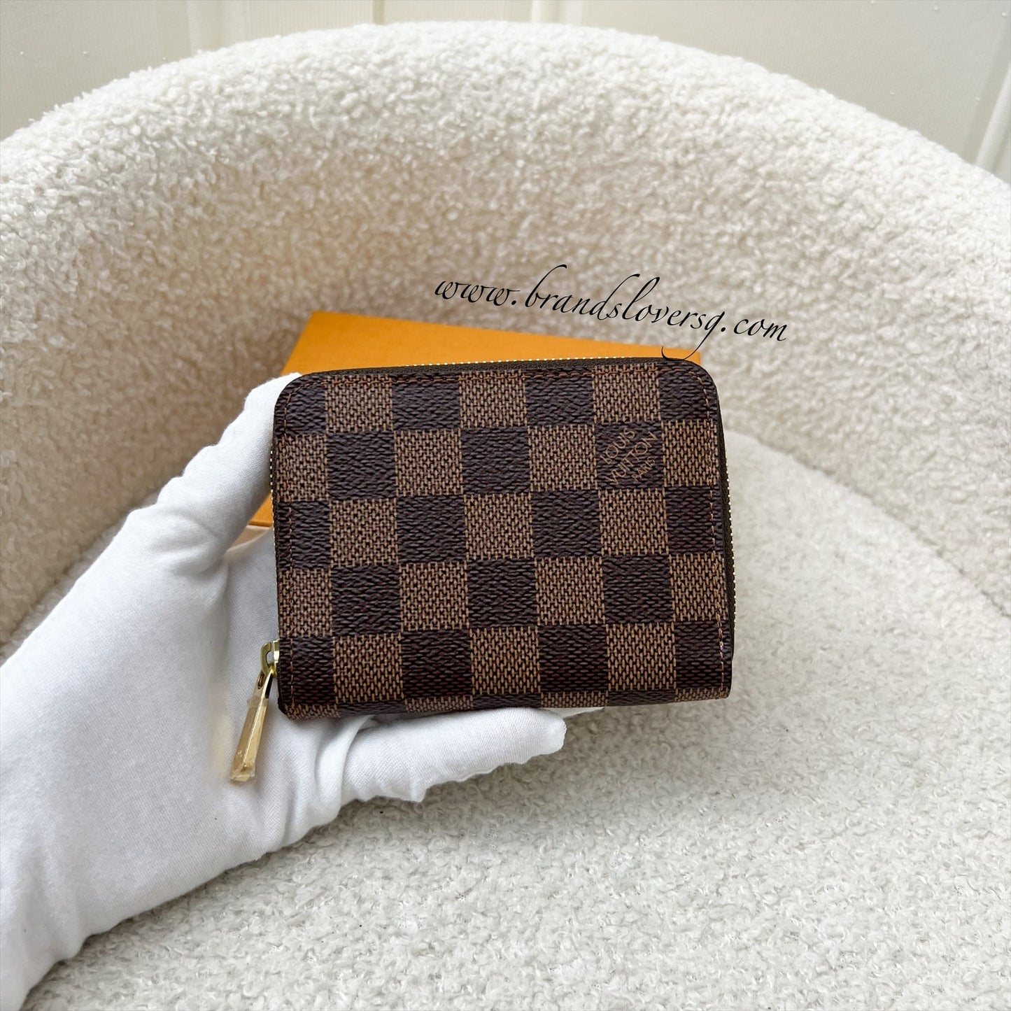 LV Zippy Card Holder / Coin Purse in Damier Ebene Canvas GHW