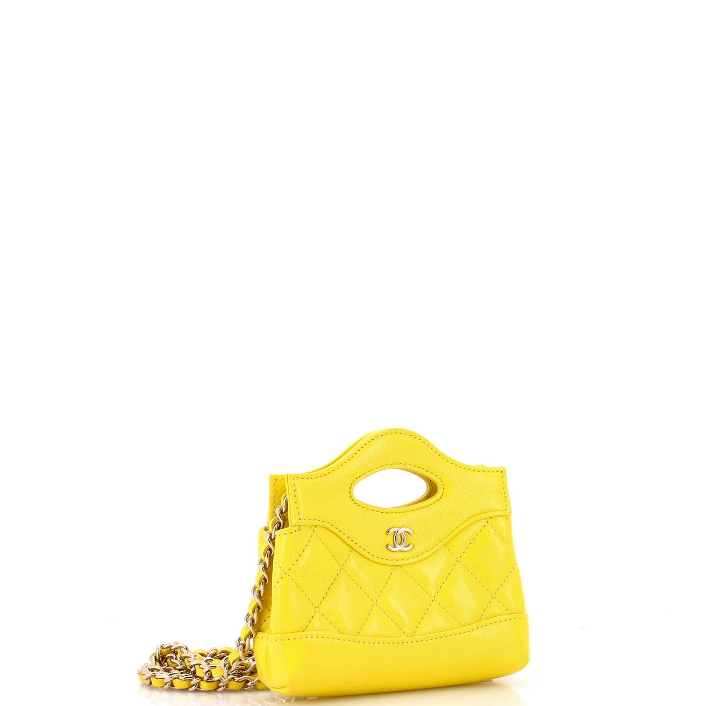 31 Shopping Bag Clutch with Chain Quilted Calfskin Nano