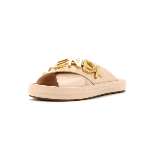 Women's Fendigraphy Slide Sandals Leather