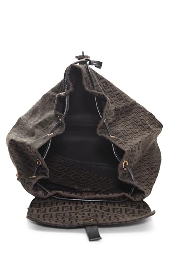 Fendi,  Brown Zucchino Canvas Backpack, Brown