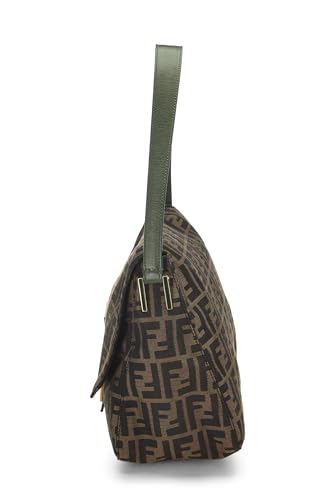 Fendi,  Green & Brown Zucca Canvas Mama Large, Green