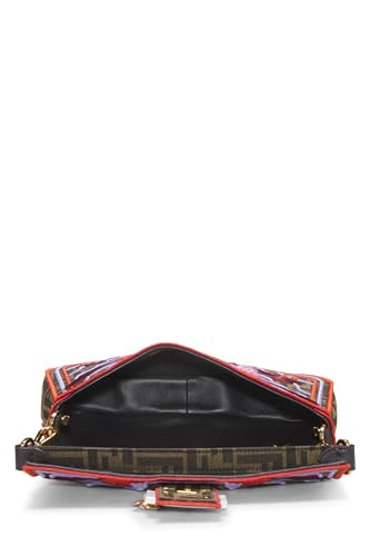 Fendi,  Multicolor Embroidered Convertible Baguette Medium, Multi