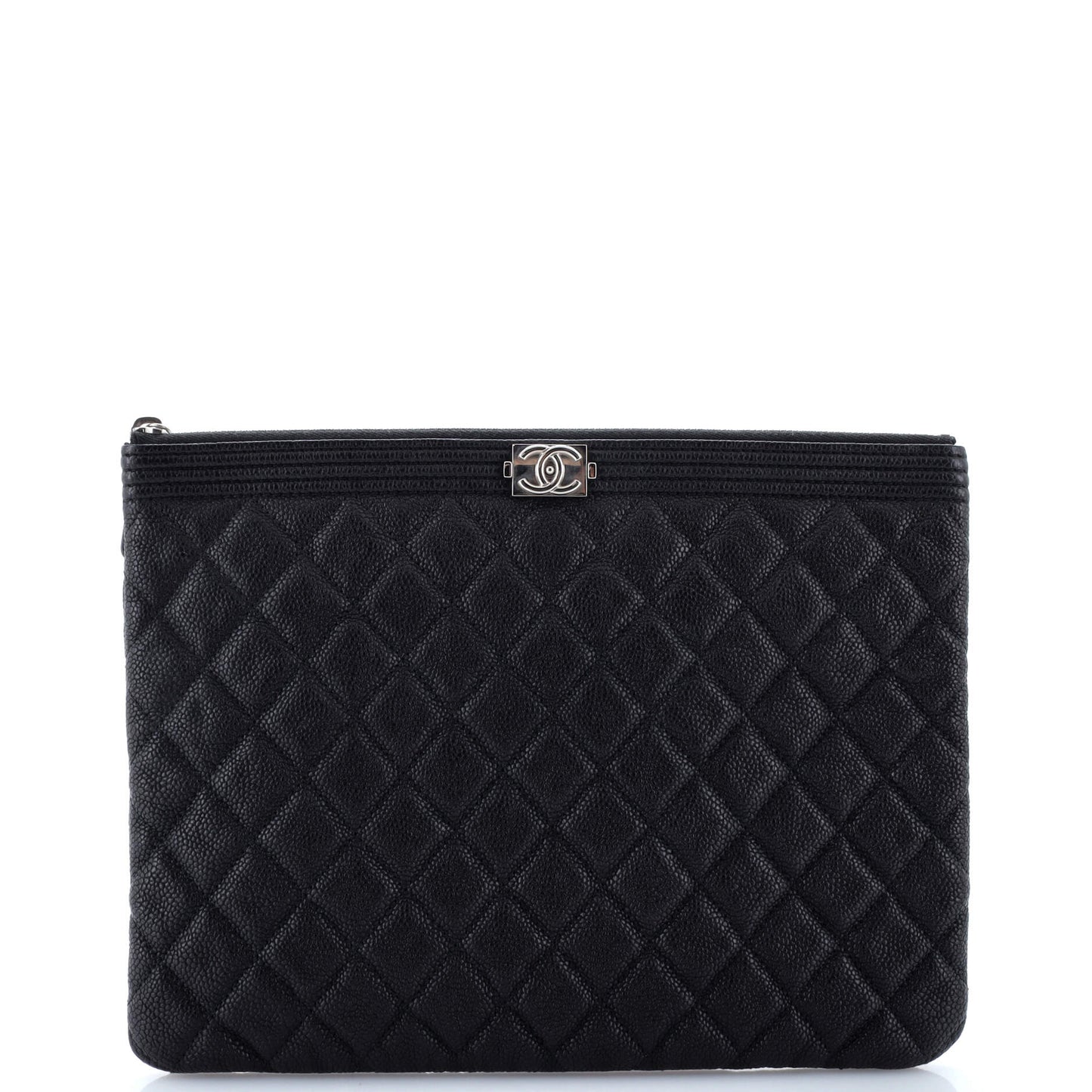 Boy O Case Clutch Quilted Caviar Medium