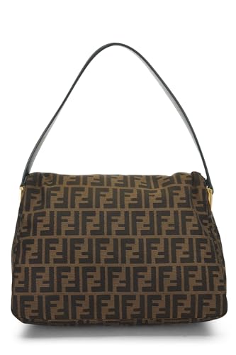 Fendi,  Green & Brown Zucca Canvas Mama Large, Green