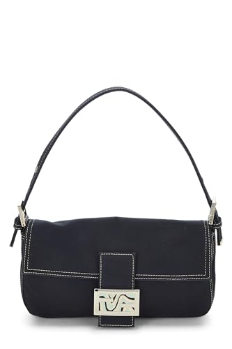 Fendi,  Navy Canvas Baguette, Navy