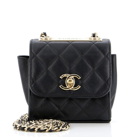 Trendy CC Clutch with Chain Quilted Lambskin Small
