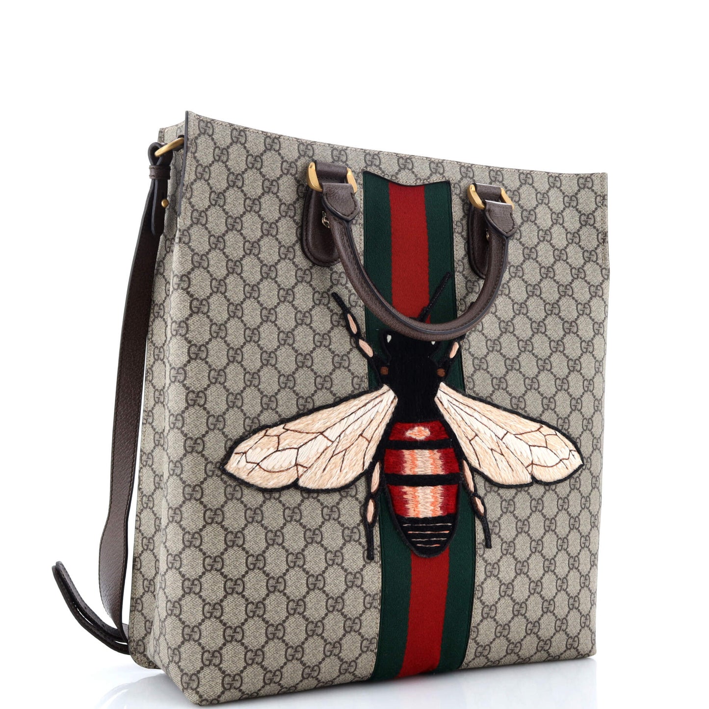 Animalier Bee Web Vertical Tote GG Coated Canvas Medium
