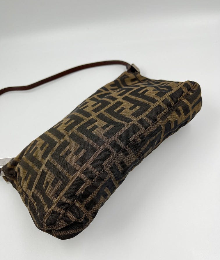 Vintage Fendi Shoulder Bag in Brown Zucca Canvas