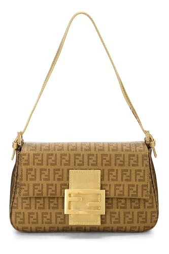 Fendi,  Gold Coated Canvas Zucchino Mama Mini, Gold