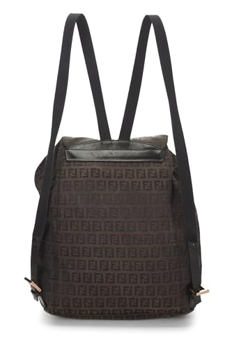 Fendi,  Brown Zucchino Canvas Backpack, Brown