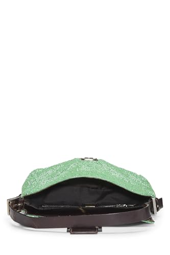 Fendi,  Green Beaded Baguette, Green