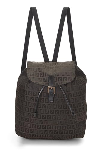 Fendi,  Brown Zucchino Canvas Backpack, Brown