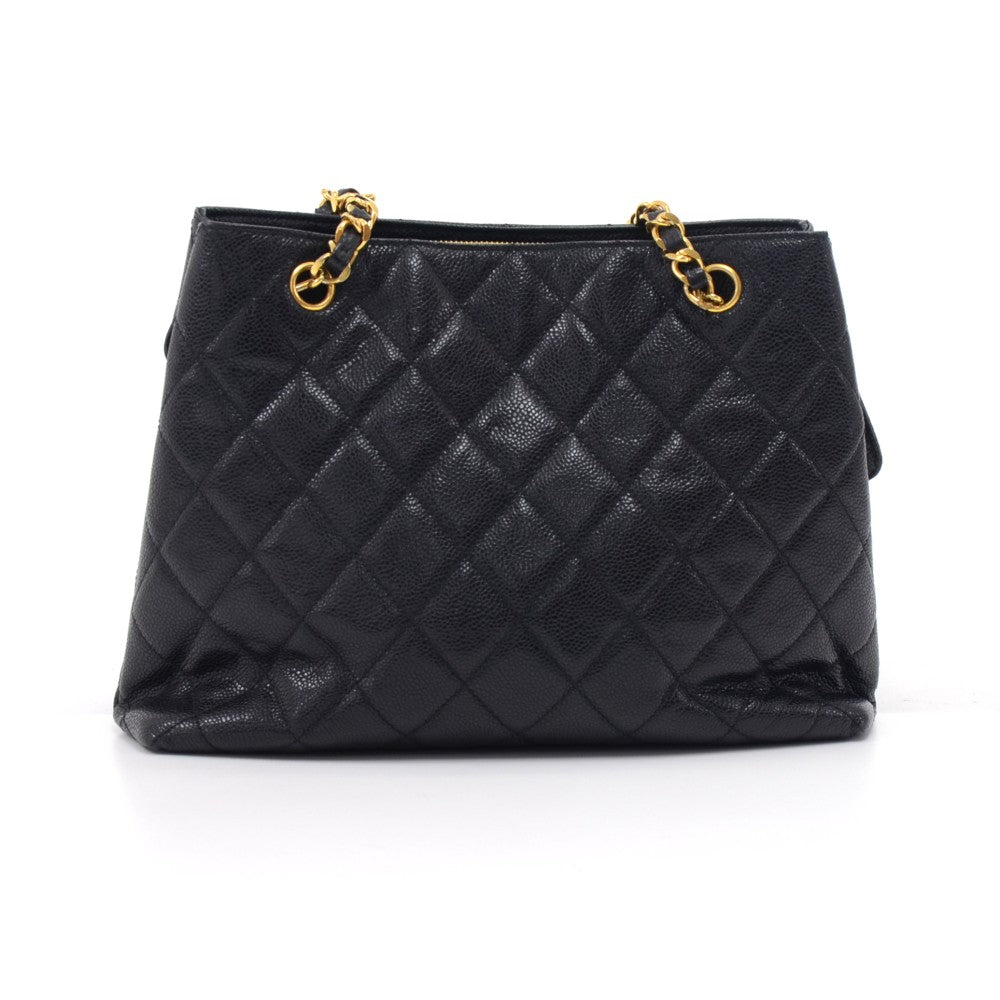 Caviar Leather Front Envelope Pocket Shoulder Bag