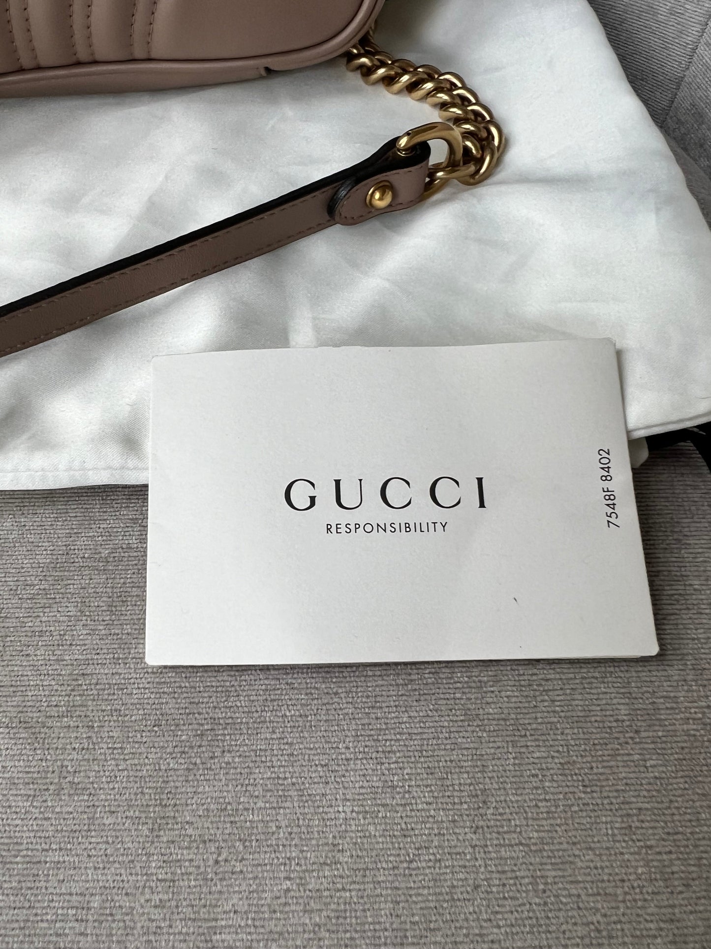 Gucci GG Dusty Pink Marmont Medium Shoulder Bag