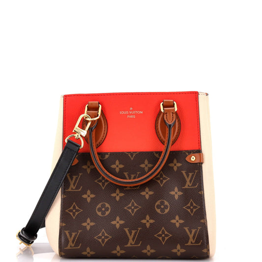 Fold Tote Monogram Canvas and Leather PM