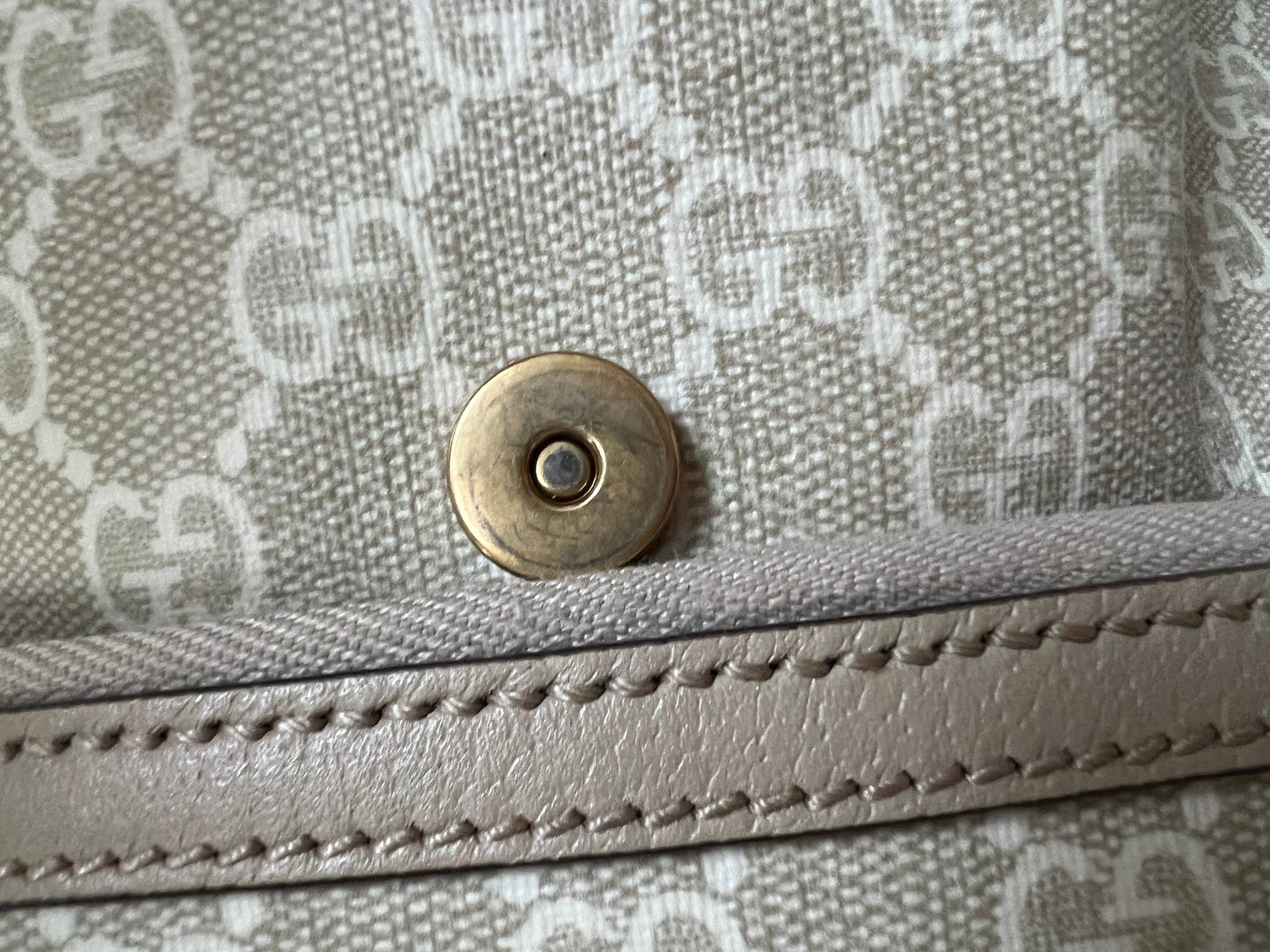 Gucci Beige and White Supreme Canvas Backpack