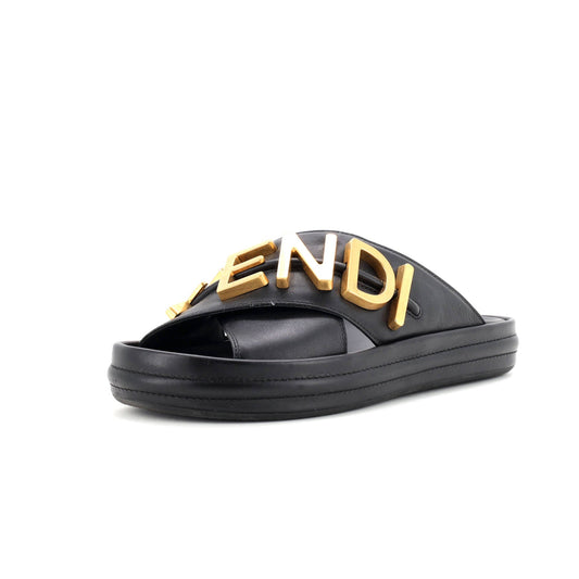 Women's Fendigraphy Slide Sandals Leather