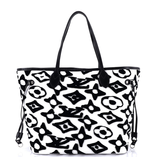 Neverfull NM Tote Limited Edition Urs Fischer Tufted Monogram Canvas MM