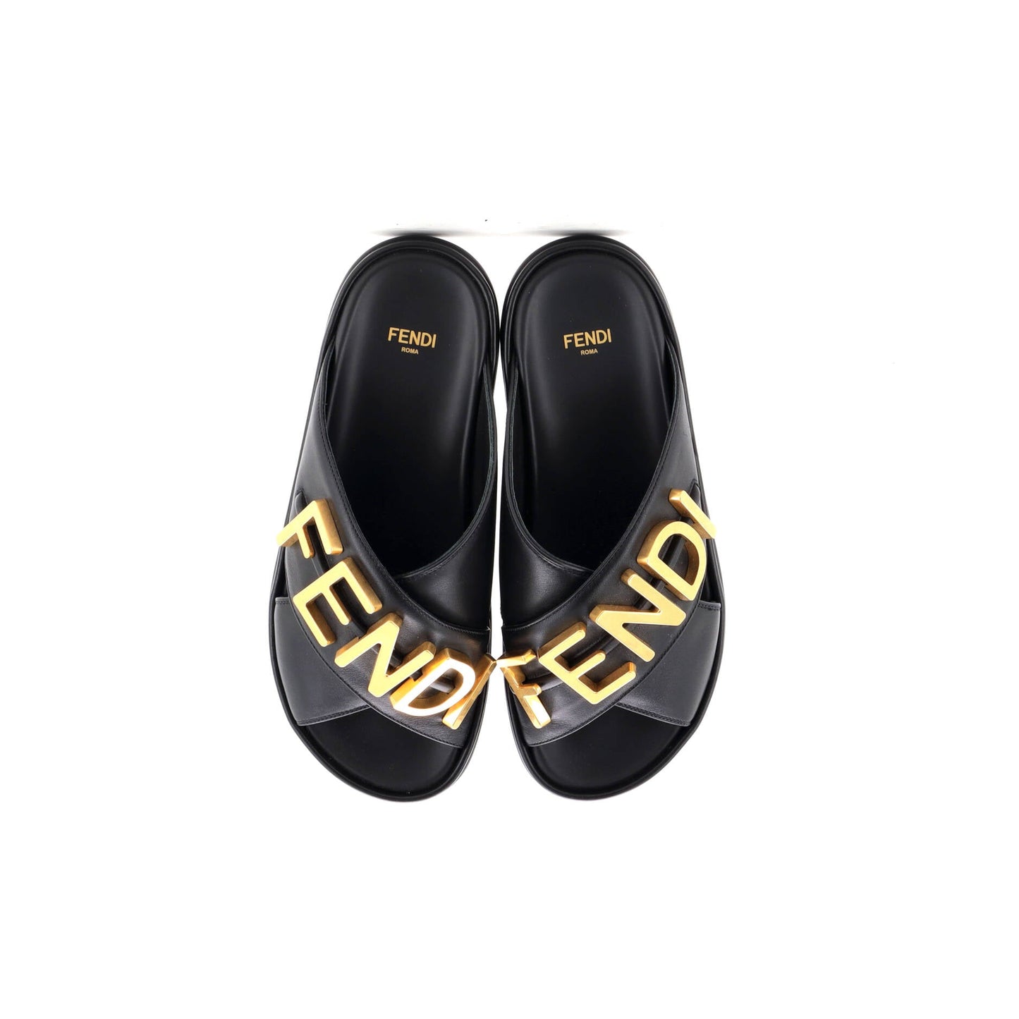 Women's Fendigraphy Slide Sandals Leather