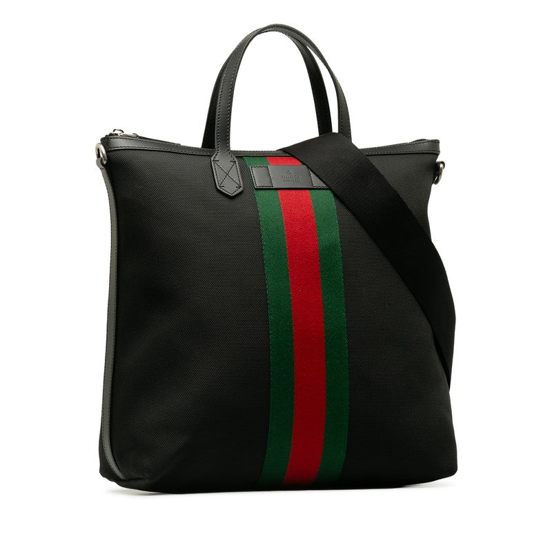 2WAY 619751 Black Multicolor Canvas Leather  GUCCI