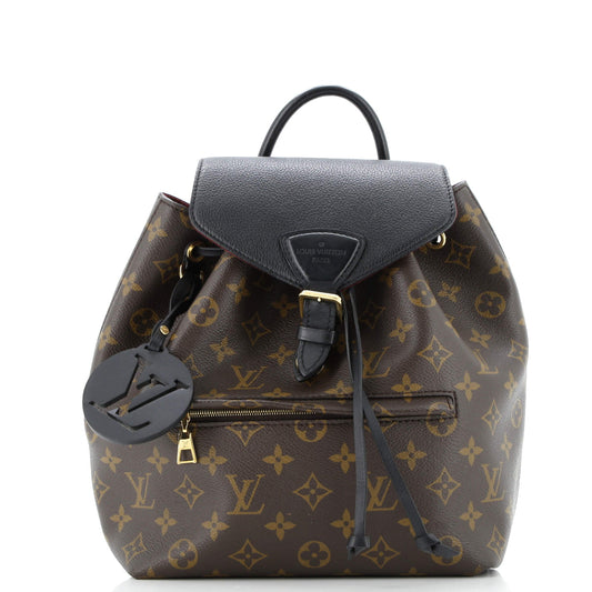 Montsouris NM Backpack Monogram Canvas with Leather PM