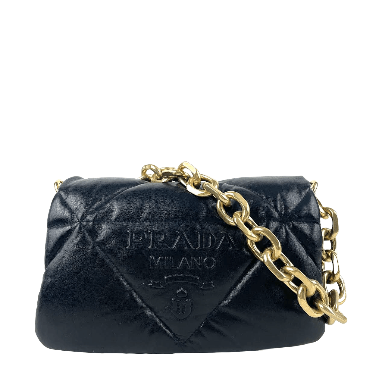 PRADA Padded Nappa Leather Shoulder Bag