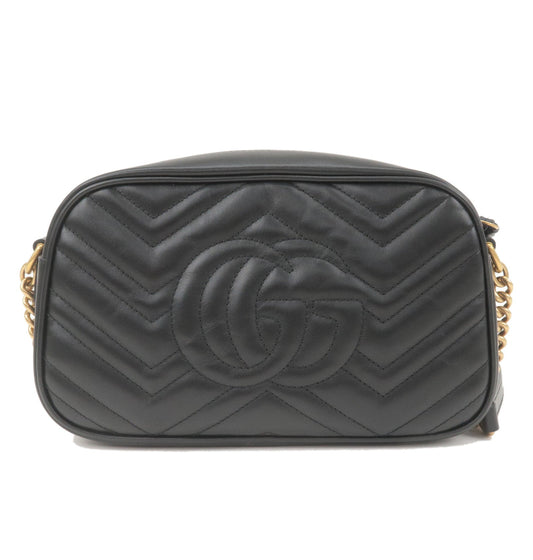 GUCCI GG Marmont Leather Small CrossBody Bag Black 447632