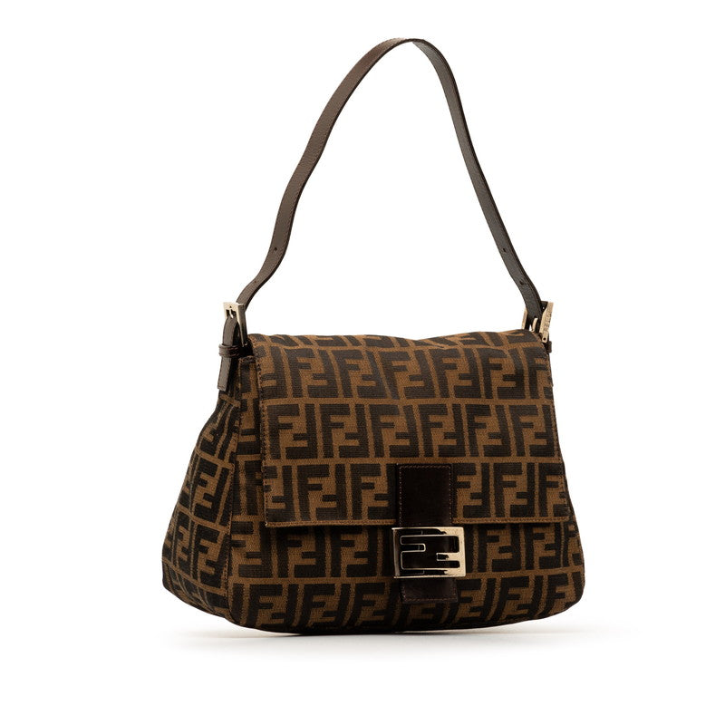 FY ZUCKA MANMABACKET ON SHOULDER BAG 26325 Brown canvas leather ladies FENDI