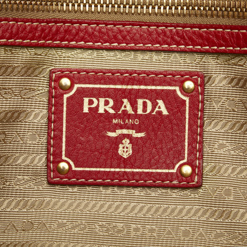 プラダ ハンドバッグ ショルダーバッグ 2WAY レッド レザー レディース PRADA 【中古】｜【銀座パリス】　楽天市場店