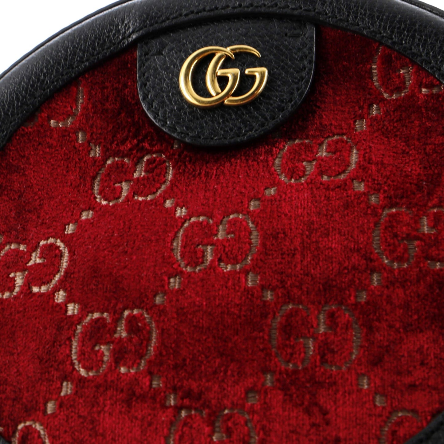 Ophidia Round Shoulder Bag GG Velvet Mini