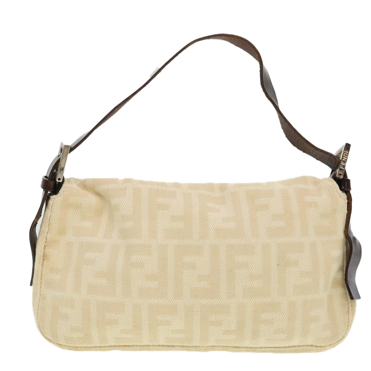 FENDI Zucca Canvas Mamma Baguette Shoulder Bag Beige 33492 26424 008  39285