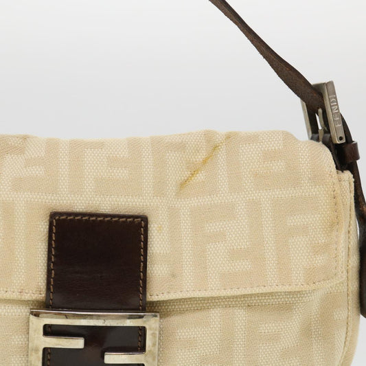 FENDI Zucca Canvas Mamma Baguette Shoulder Bag Beige 33492 26424 008  39285