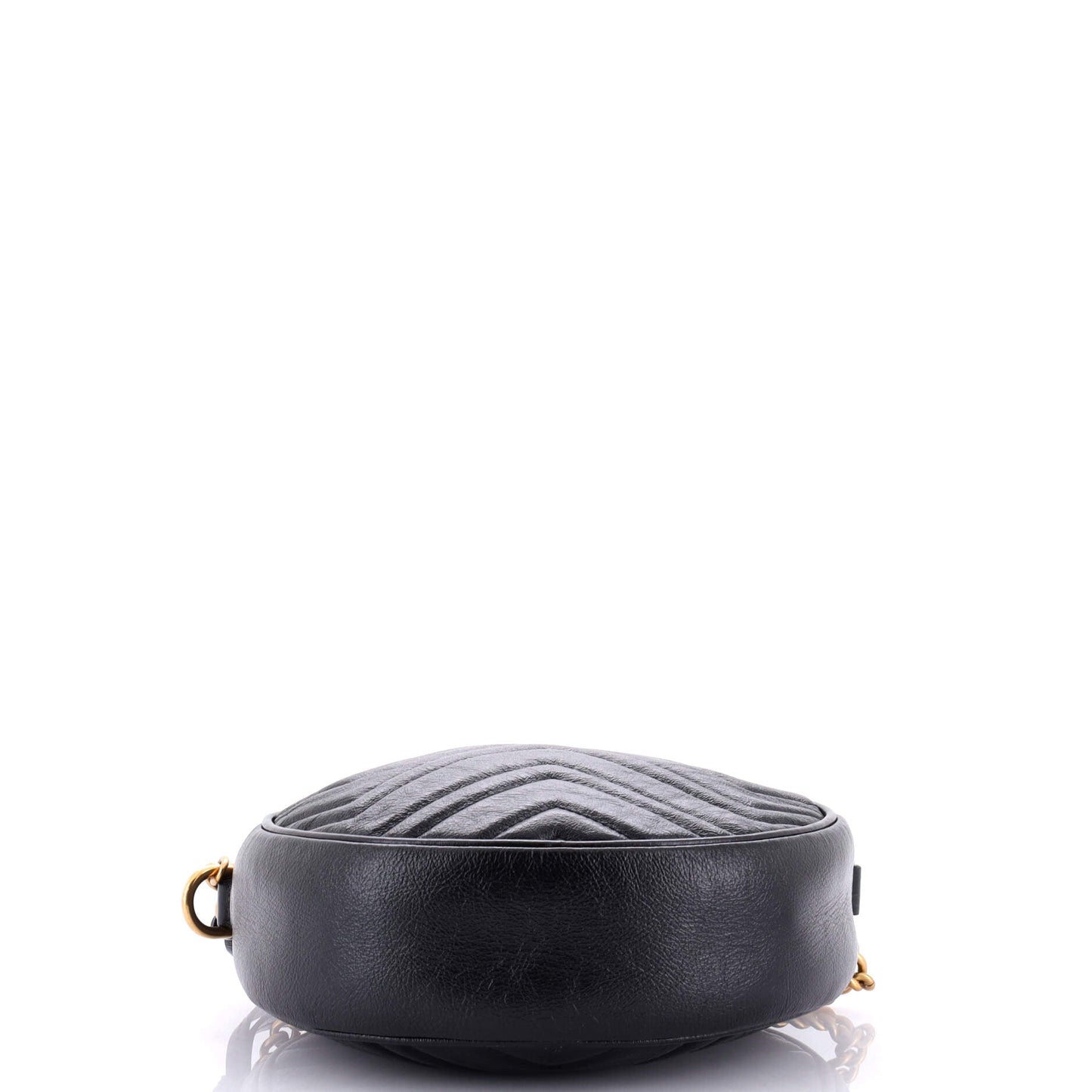 GG Marmont Round Shoulder Bag Matelasse Leather Mini