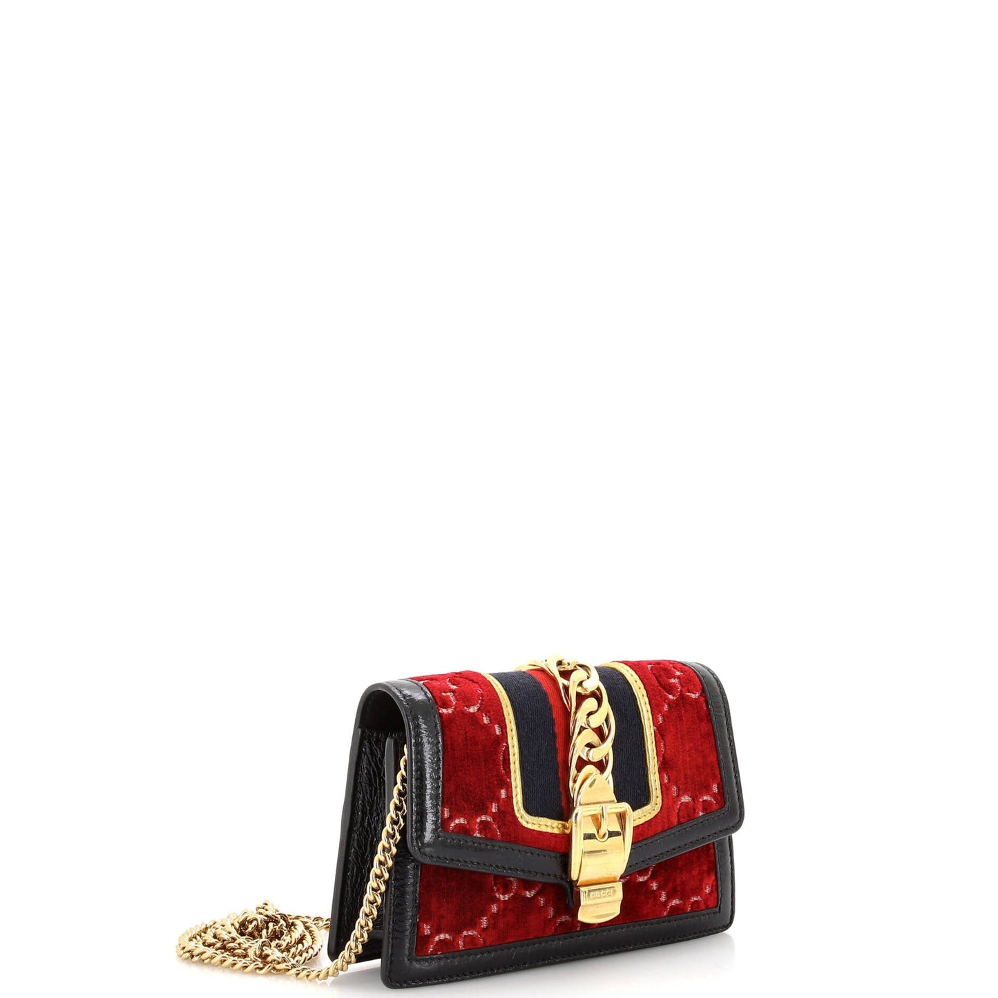 Sylvie Chain Shoulder Bag GG Velvet Super Mini