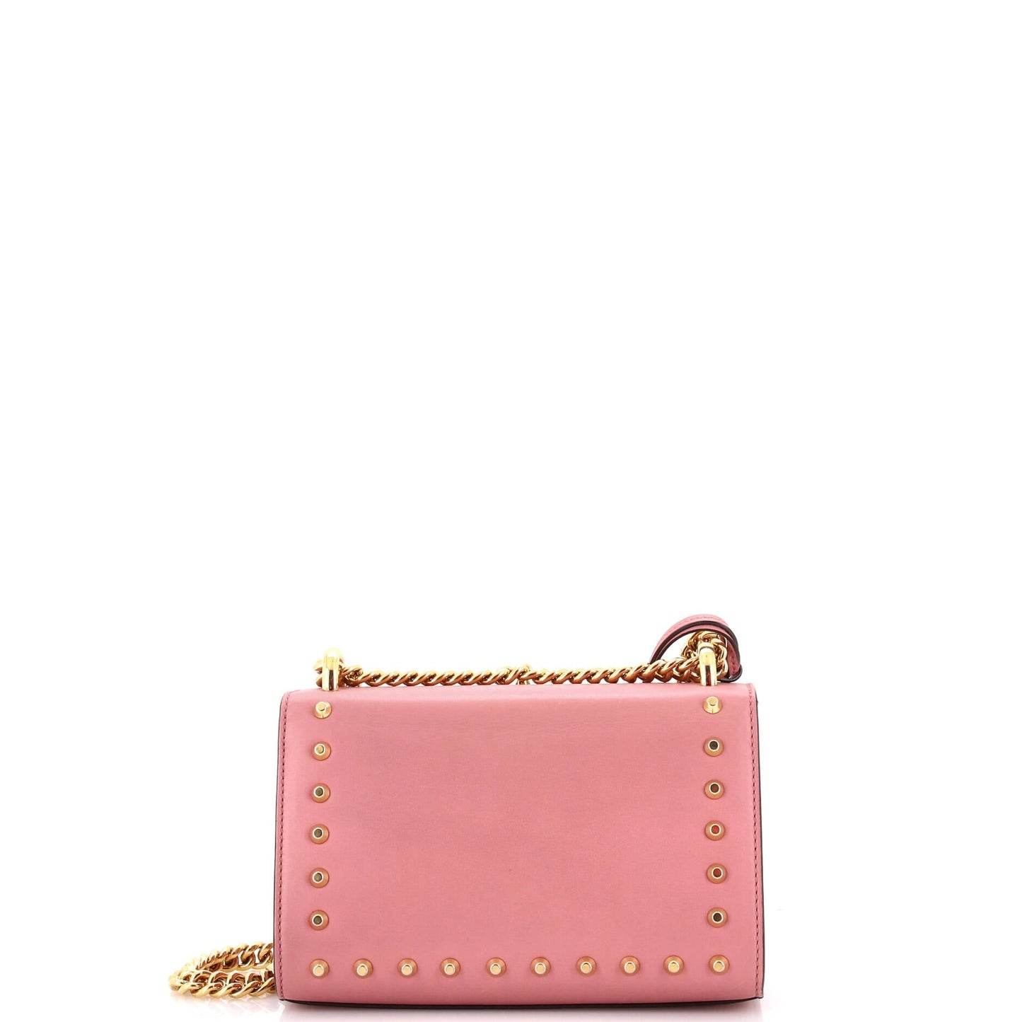 Pearly Padlock Shoulder Bag Studded Leather Small