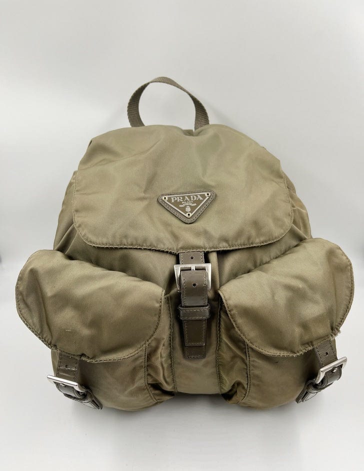 Prada Olive Nylon Backpack