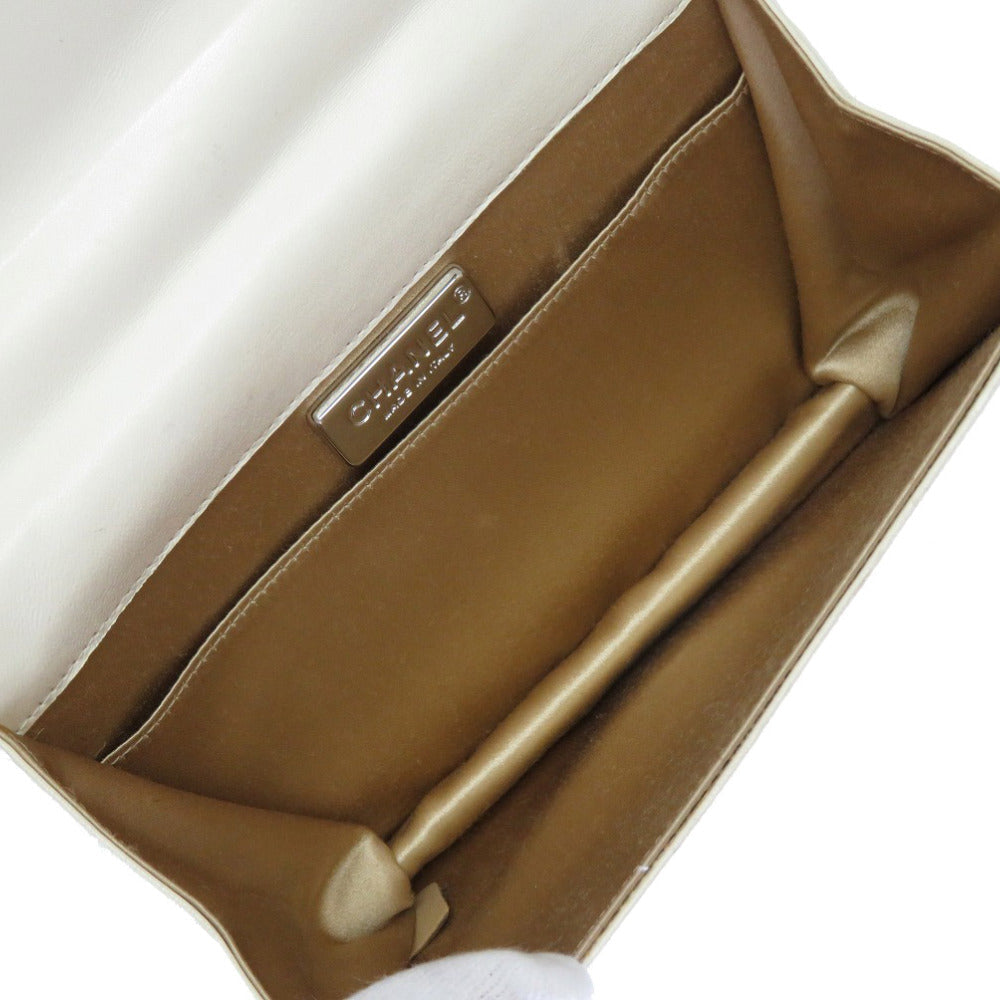 CHANEL Clutch bag Swarovski, Leather Silver rhinestone clutch bag Women Used